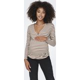 Only Maternity Shirt 'Joy'  bruin / wit