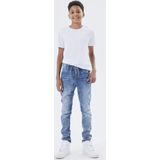 Jogger-Fit Jeans - Blauw - Katoen - Slim Fit - Verstelbare Taille