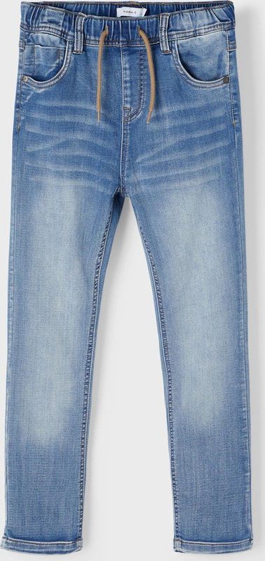 Jogger-Fit Jeans - Blauw - Katoen - Slim Fit - Verstelbare Taille