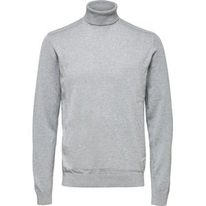 Selected Homme Heren trui SLHBERG ROLL NECK regular fit Grijs Volwassenen