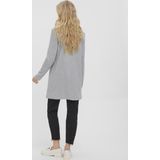 Blazer - Light Grey Melange - Ruimvallend - Lange Mouwen - Reverskraag