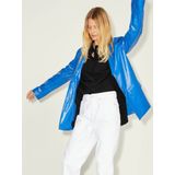 Poplin Overhemd - Blauw - 65% Polyester 35% Katoen - Ontspannen Pasvorm