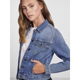 Jack - Medium Blue Denim - Sierzakken - Knoopsluiting - Lange Mouwen - Boxy