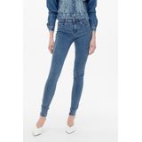 Skinny Fit Jeans - Blauw - Stretchmateriaal - Mid Waist