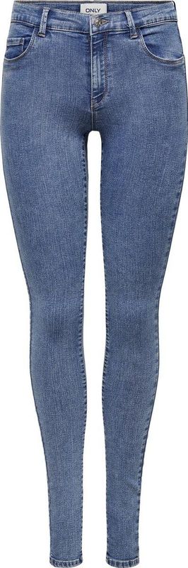 Skinny Fit Jeans - Blauw - Stretchmateriaal - Mid Waist