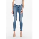ONLY - ONLBLUSH LIFE MID SK ANK RAW REA155 - Dames Jeans - Skinny - Geruwde Randen