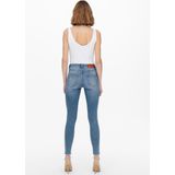 ONLY - ONLBLUSH LIFE MID SK ANK RAW REA155 - Dames Jeans - Skinny - Geruwde Randen