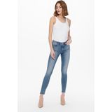 ONLY - ONLBLUSH LIFE MID SK ANK RAW REA155 - Dames Jeans - Skinny - Geruwde Randen