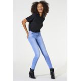 Skinny Fit Jeans - Mid Waist - Blauw - Katoen - Riemlussen