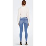 Skinny Fit Jeans - Mid Waist - Blauw - Katoen - Riemlussen