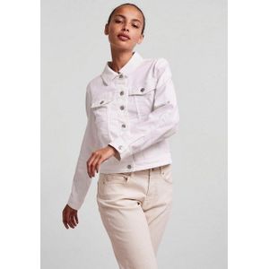 PIECES Dames PCOIA LS DNM Jacket BWHI NOOS CP BC Jeansjack, helder wit, XS