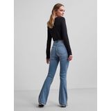PIECES PCPEGGY Flared Jeans - Lichtblauw Denim - High Waist - Volledige Lengte