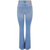 PIECES PCPEGGY Flared Jeans - Lichtblauw Denim - High Waist - Volledige Lengte