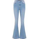 PIECES PCPEGGY Flared Jeans - Lichtblauw Denim - High Waist - Volledige Lengte