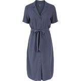 Pieces - Pcolivia SS - Midi-jurk - Blauw Grijs
