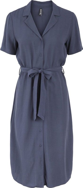 Pieces - Pcolivia SS - Midi-jurk - Blauw Grijs