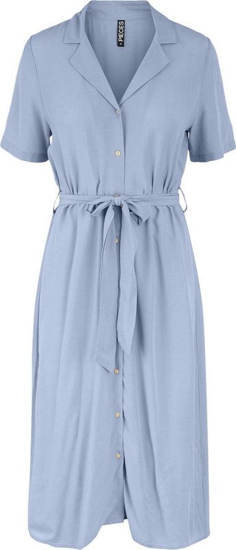Pieces - PCOLIVIA SS DRESS NOOS BC - Lichtblauwe Jurk