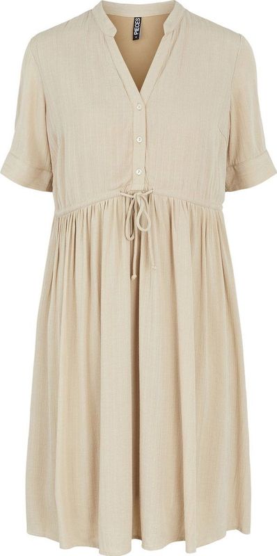 Pieces - Pcotena SS Noos BC Mini - Jurk - Wit - Korte Mouwen