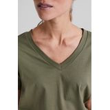Pieces T-shirt Pcria Ss V-neck Solid Tee Noos Bc 17120455 Deep Lichen Green Dames