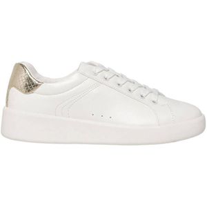 ONLY SHOES Onlsoul-4 PU-sneakers, gymschoenen voor dames, White Detail W Gold, 38 EU