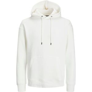 JACK & JONES Star basic sweat hood regular fit - heren hoodie katoenmengsel met capuchon - offwit