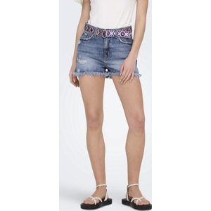 Only - Onlrobyn Ex Hw St Vintage Dnm Short - Jeans - Blauw - 100% Katoen