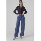 Vero Moda - Lady String Body - Zwart - Katoen - Lange Mouwen