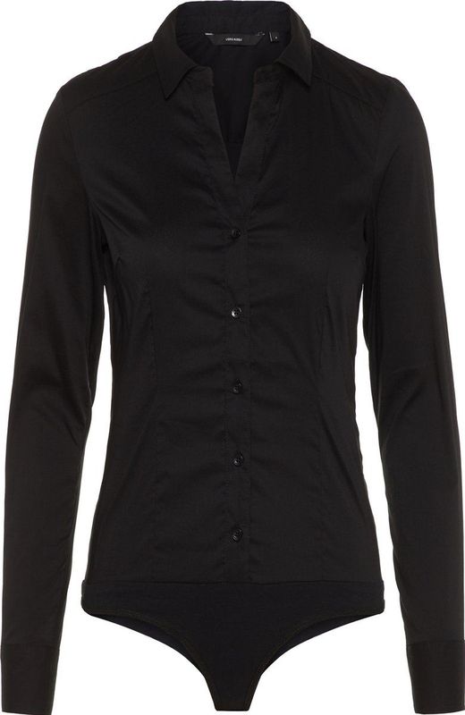 Vero Moda - Lady String Body - Zwart - Katoen - Lange Mouwen
