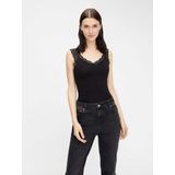 Pieces 2-Pack dames hemd kant - Lace Top - Barbera - XS - Zwart.