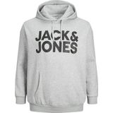 Jack&Jones - Sweater - Lichtgrijs - Katoen/Polyester - Buidelzak