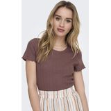 T-shirts - Katoen - O-hals - Korte Mouwen - Ruche Detail - Tight Fit