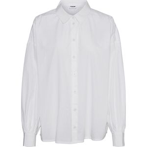 Noisy May - Nmloone L/s Blouse - Bright White - Katoen
