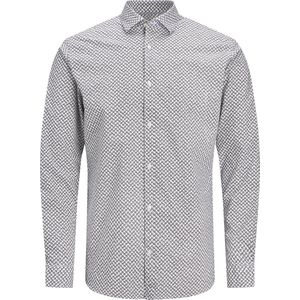 JACK&JONES - PREMIUM JPRBLABLACKPOOL STRETCH SHIRT L/S - Heren Overhemd - Zwart - Katoen