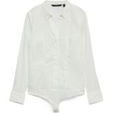 VERO MODA - Lady String Long Sleeve Body - Zwart - Katoen