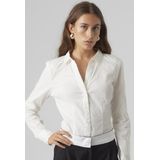 VERO MODA - Lady String Long Sleeve Body - Zwart - Katoen