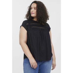 Blouse - Wit - Katoen - Kanten Detail - Mouwloos