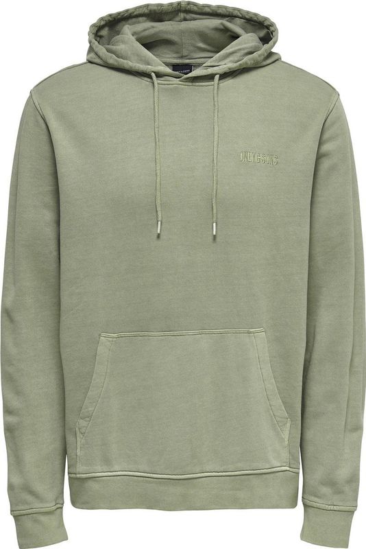ONLY & SONS ONSDON REG SWEAT HOODIE - Heren Trui - Groen - Sweatmateriaal