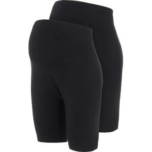 Mamalicious - Anni Jeanne A - Zwangerschapsfietsbroek - Set van 2 - Hoge Elastische Taille