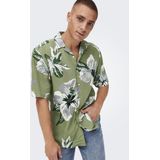 Onsdan - Overhemd - Korte Mouwen - Resort Kraag - Regular Fit