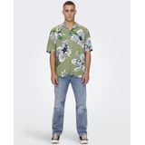 Onsdan - Overhemd - Korte Mouwen - Resort Kraag - Regular Fit