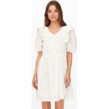 ONLY - ONLIRMA SS DRESS WVN - Jurk - Zwart - Jersey - Borduurdetails en Ruffles
