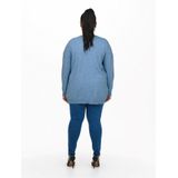 ONLY CARMAKOMA - Vest - Groen - Split Hals - Lange Mouwen - Regular Fit