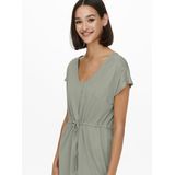 JDY - Korte Jurk - Zwart - Jersey - V-Hals - Korte Mouwen - Regular Fit