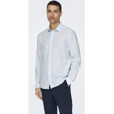 Only & Sons - ONSCAIDEN - Overhemd - Blauwtinten - Katoen/Linnen