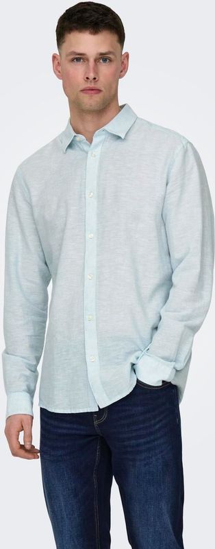ONLY & SONS Langarmhemd ONSCAIDEN LS SOLID LINEN SHIRT NOOS