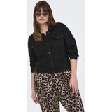 ONLY CARMAKOMA - Denim Jas - Blauw - Knoopsluiting - Kort