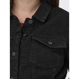ONLY CARMAKOMA - Denim Jas - Blauw - Knoopsluiting - Kort