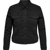 ONLY CARMAKOMA - Denim Jas - Blauw - Knoopsluiting - Kort