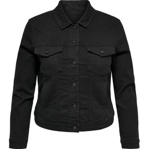 ONLY CARMAKOMA - Denim Jas - Blauw - Knoopsluiting - Kort