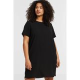 ONLY CARMAKOMA - Casual Jurk - Zwart - Katoen - Boothals